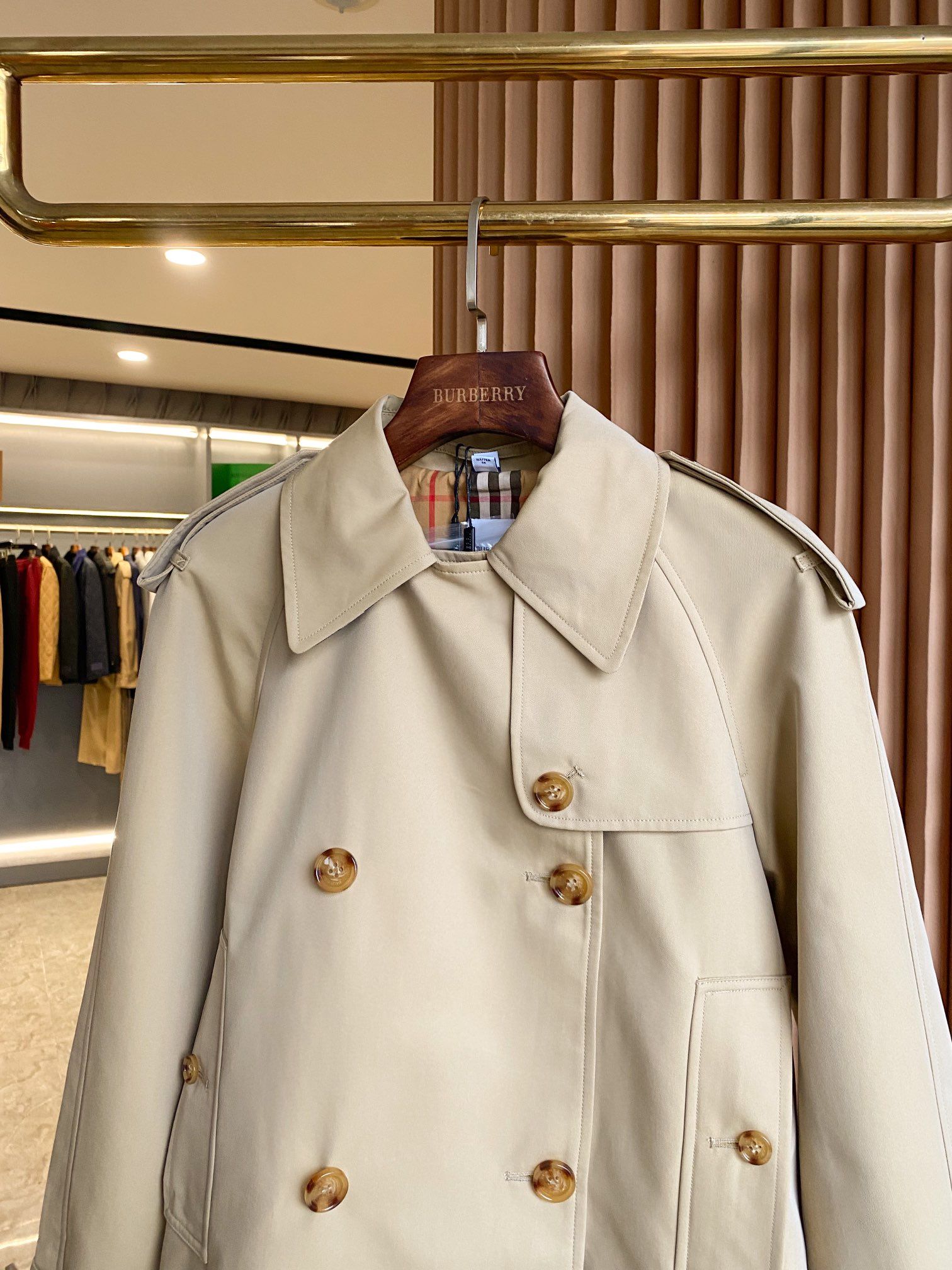 Burberry collegiate stripe cotton gabardine trench coat shop