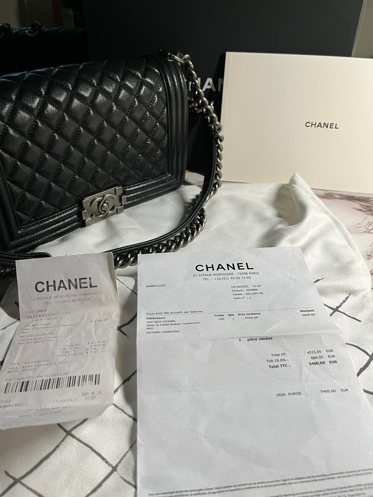 AUTHENTIC) CHANEL BOY BAG MEDIUM, Luxury, Bags & Wallets on Carousell