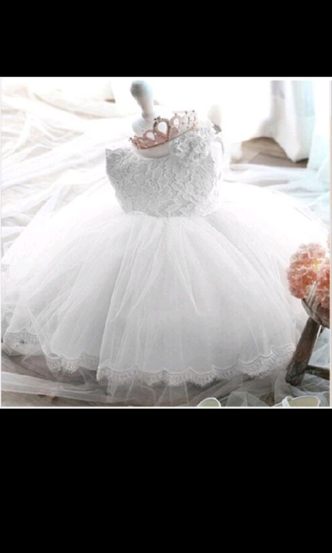 Baby girl tulle dress in white Babies Kids Babies Kids