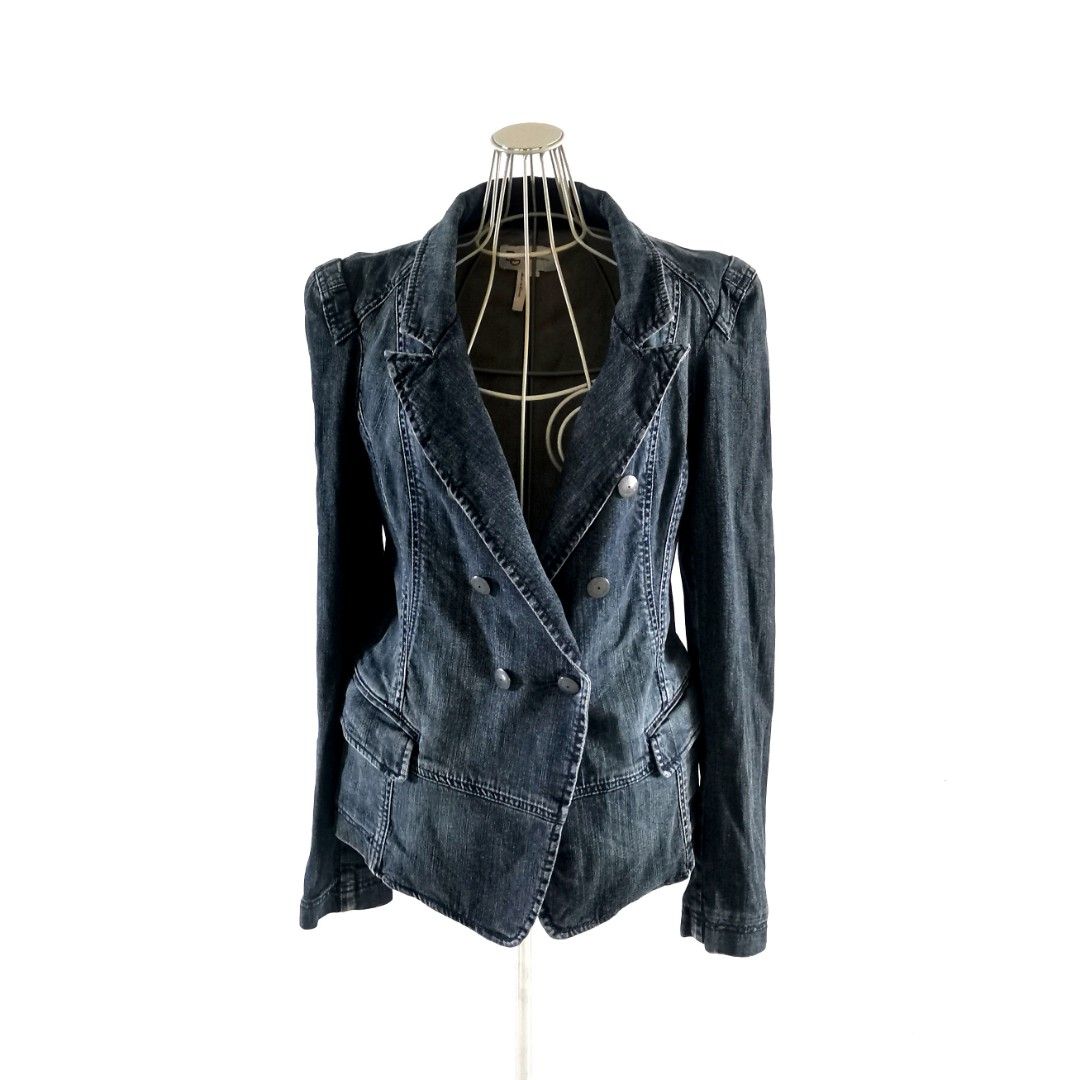 Bcbg denim discount and leather jacket