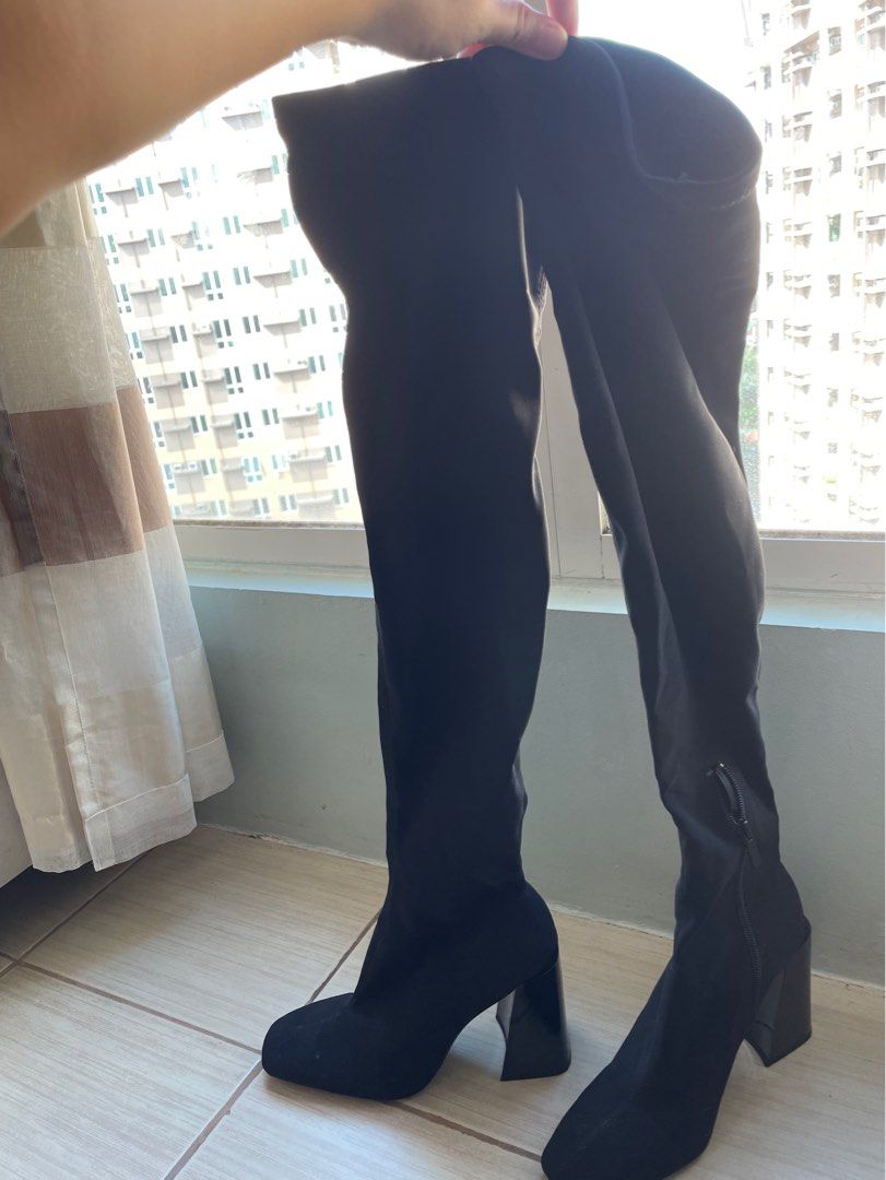 Bershka knee top high boots
