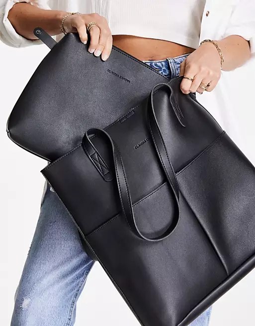 Black Tote Bag Claudia Canova Women s Fashion Bags Wallets