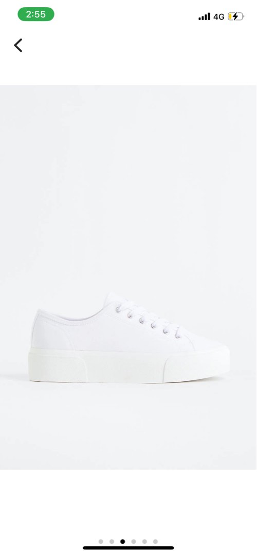 White platform outlet sneakers h&m