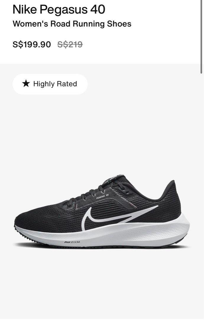BN Nike Pegasus 40 Women s Road Running Shoes Women s Fashion