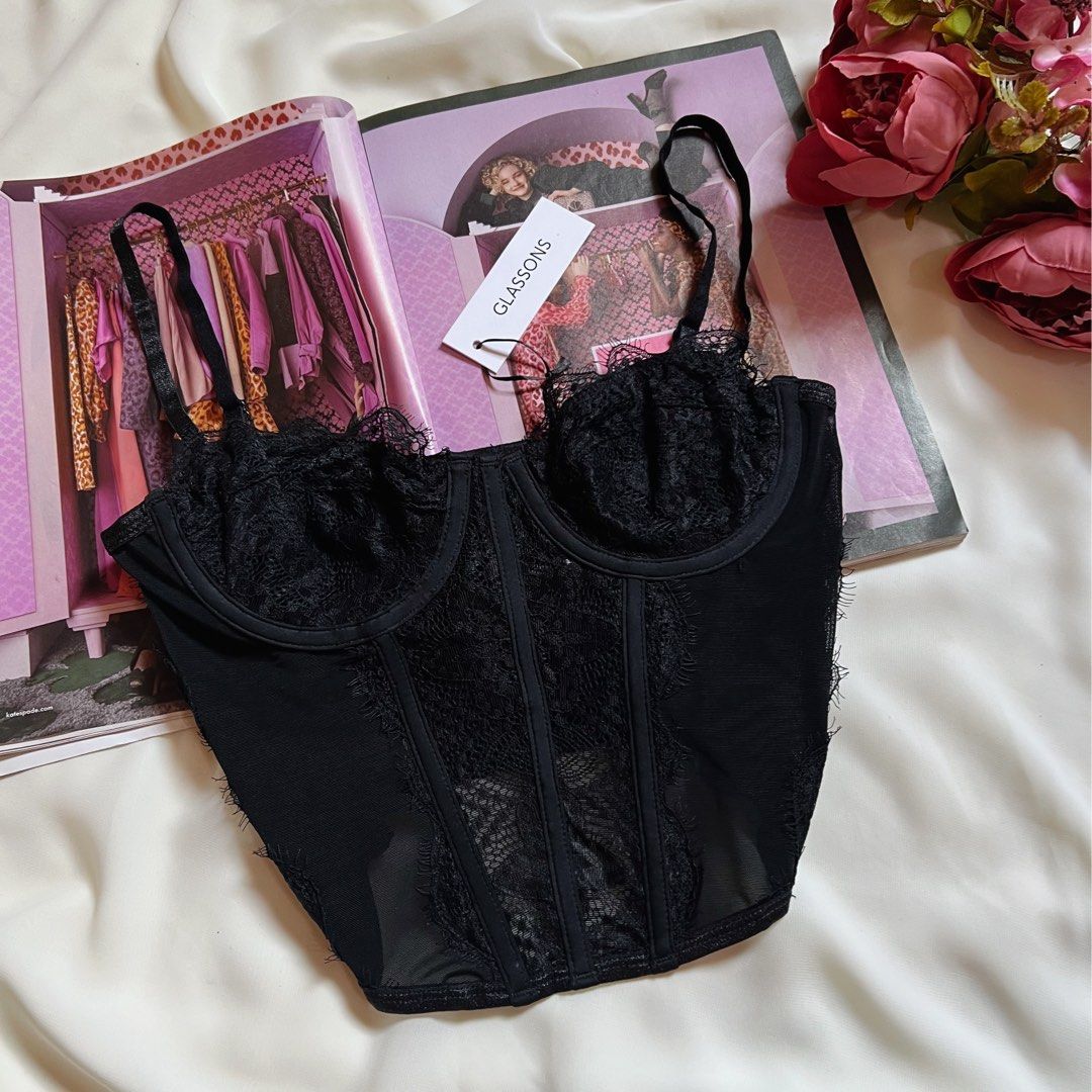 BNEW Glassons Lace Corset Bustier, Women's Fashion, Undergarments
