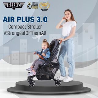 BNIB Keenz Baby and Pet stroller Keenz Airplus 3.0 Ultimate cabin size stroller with free accessories (Grey)