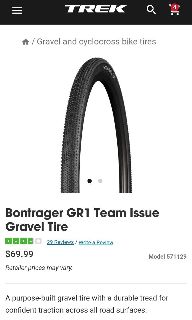 Bontrager Tyres GR1 Expert 700 40c Sports Equipment Bicycles Parts Parts Accessories on Carousell