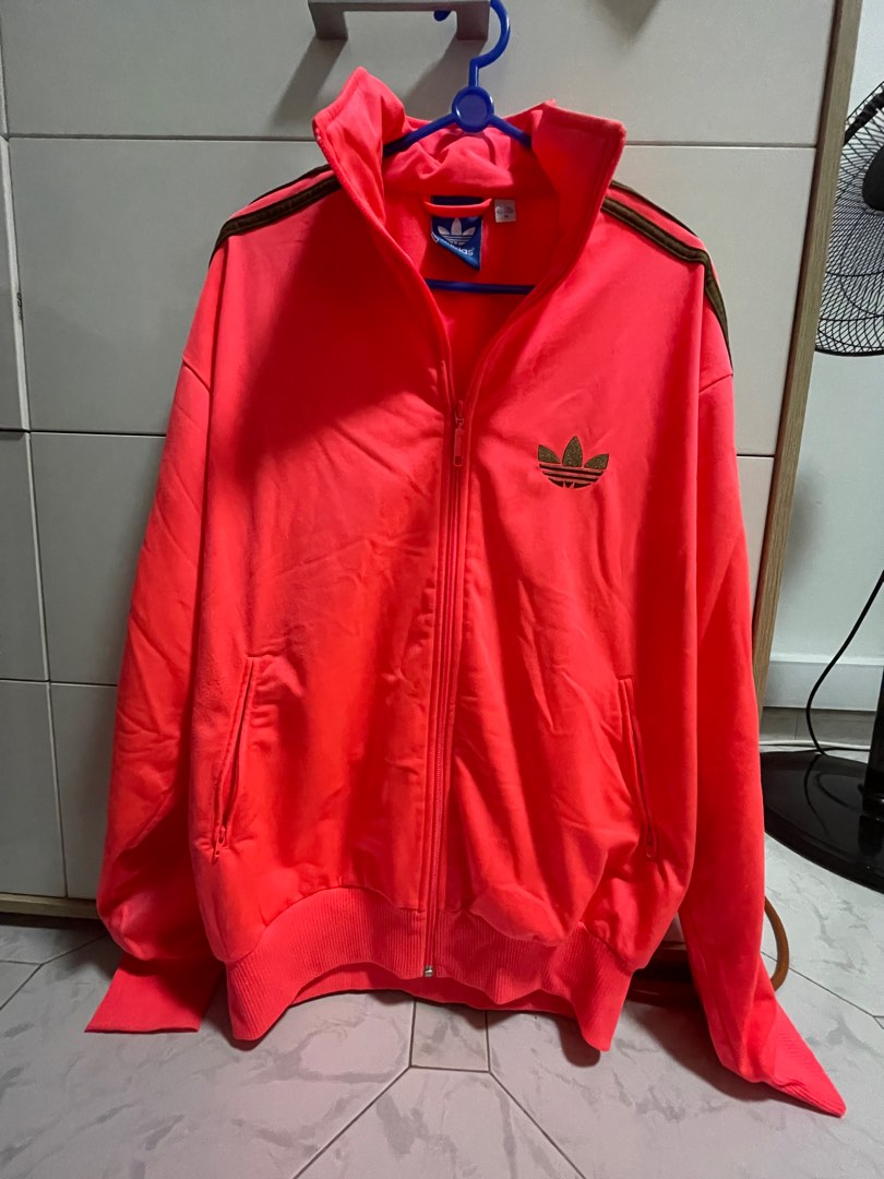 Neon pink adidas jacket store