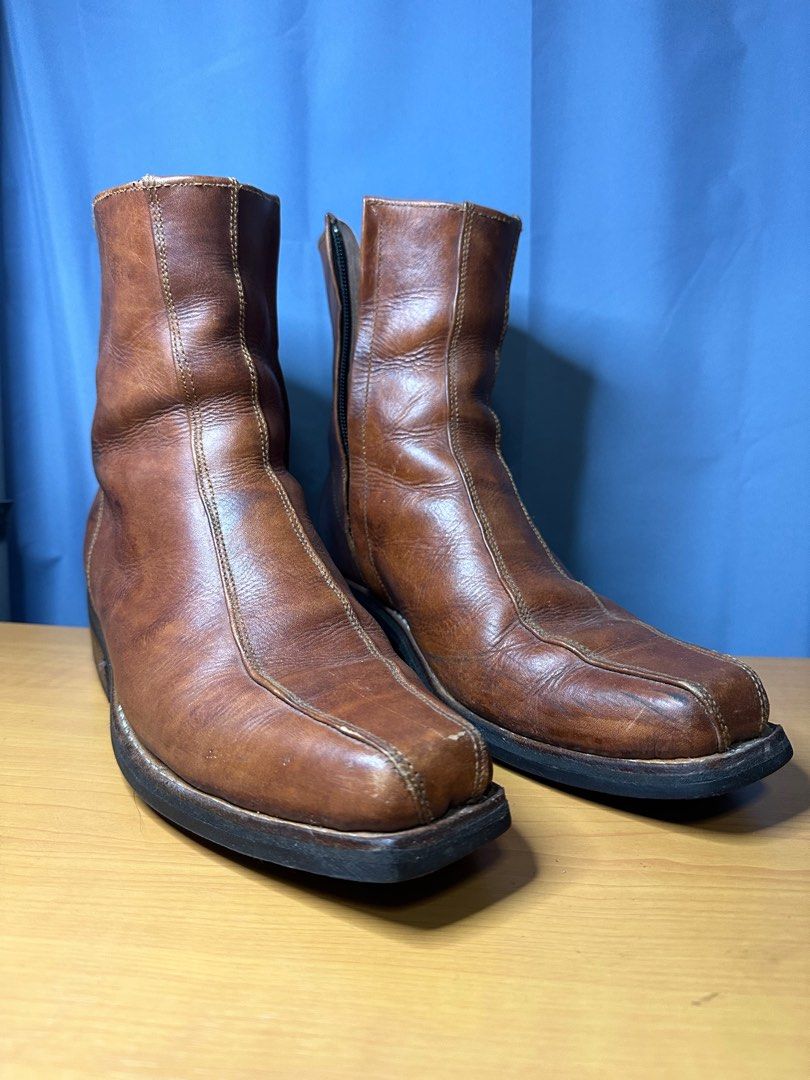 Brown Leather boots Custom Made