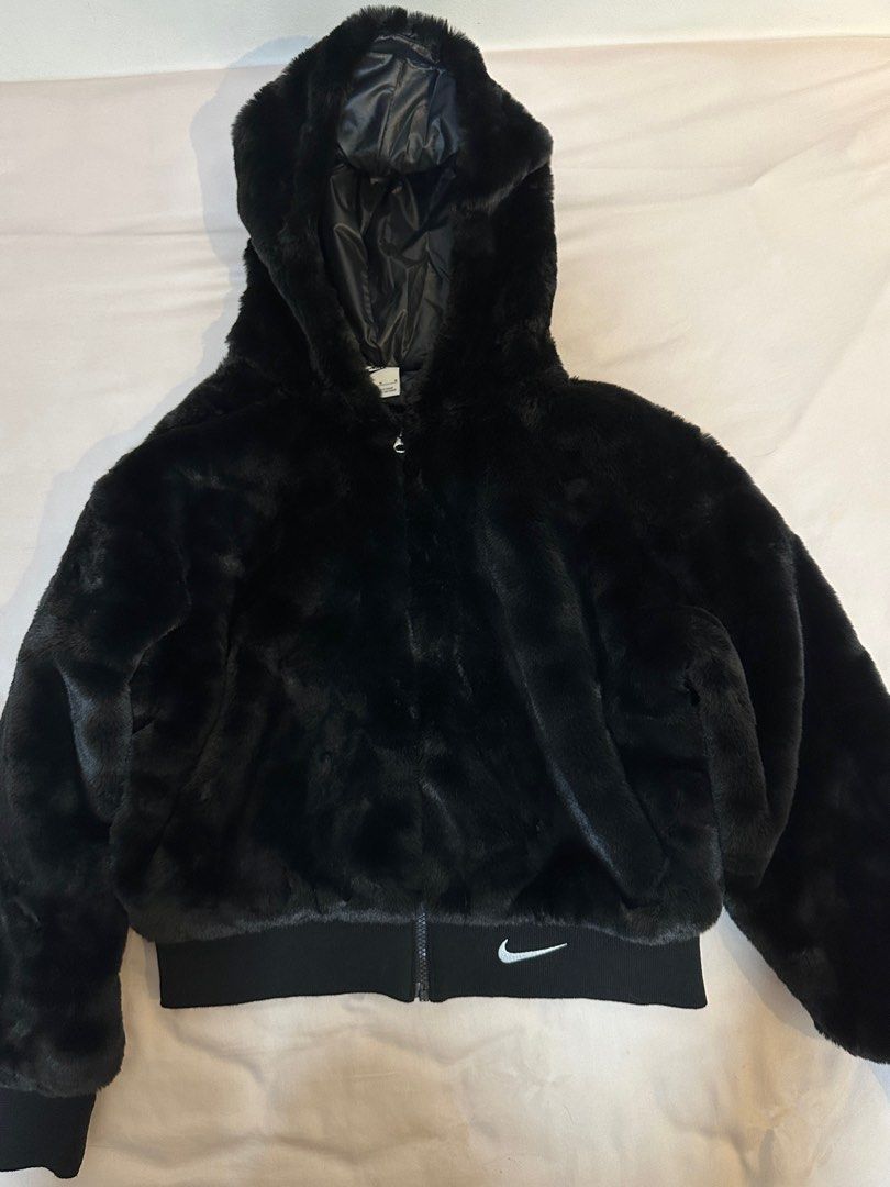 buttery soft adidas fur cropped jacket in black japan Women s Fashion Coats Jackets and Outerwear on Carousell