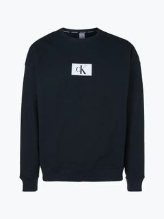 Calvin Klein Cotton Terry Lounge Sweatshirt (Black)