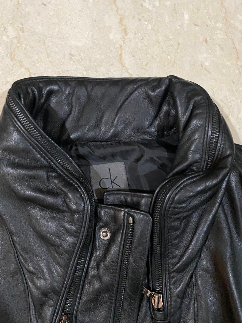 Ck leather jacket price store