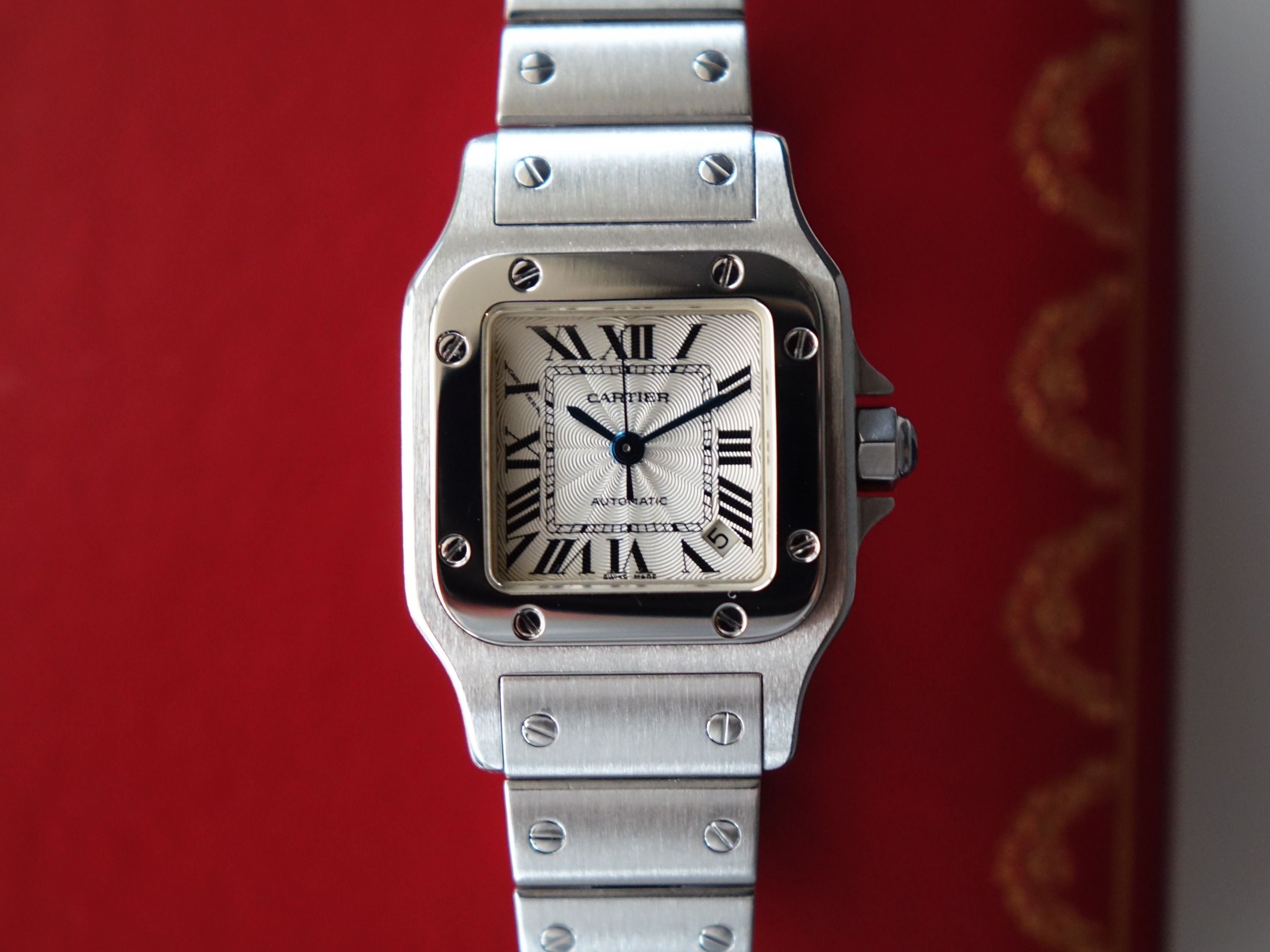 Cartier santos top galbee ladies watch