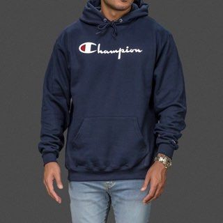 Champion Navy Blue Hoodie Men s Fashion Coats Jackets and