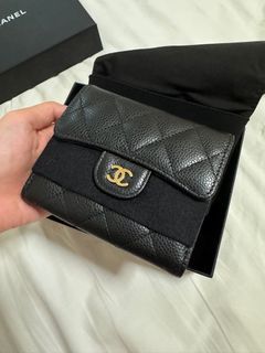  PEONY SUPREME Luxury Black Quilted Leather Wallet