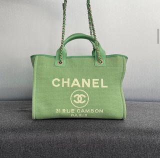 chanel canvas tote handbag