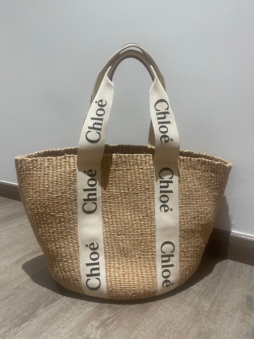 Chloe Woody Large Straw Bag