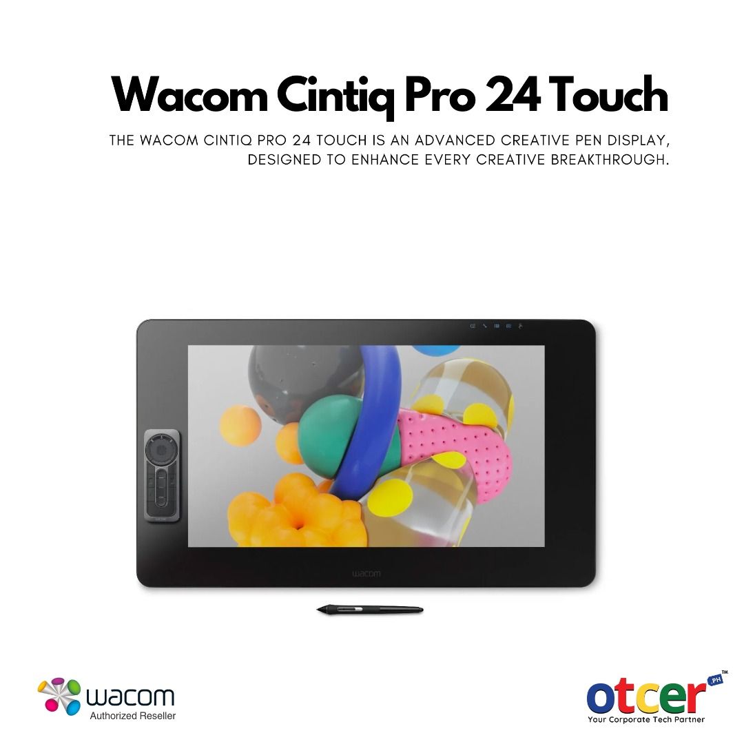 Cintiq Pro 24 Pen & Touch (Category: Office & Business Technology) located in Pasig City. Submitted by otcer.philippines (Listing ID 1268076946, Image 2). Description: Transform your art with the Wacom Cintiq Pro 24 Touch. For Php 164,990.00, unlock a spectrum of creativity with 8,192 pen pressure levels and zero lag. Your masterpiece awaits at www.otcer.ph or +63 919 839 9123. #TrueToArt #WacomProTouch #PrecisionCrafted #OtcerPHArtists.