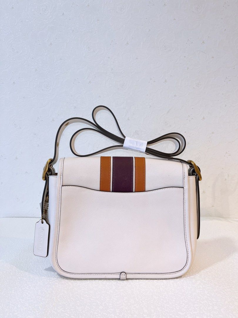 Coach rambler crossbody clearance with varsity stripe