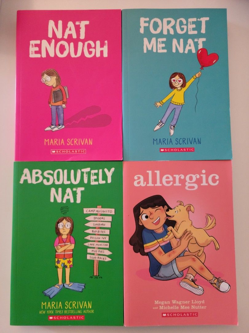 Comic books (Nat Enough, me Nat, Absolutely Nat, and Allergic