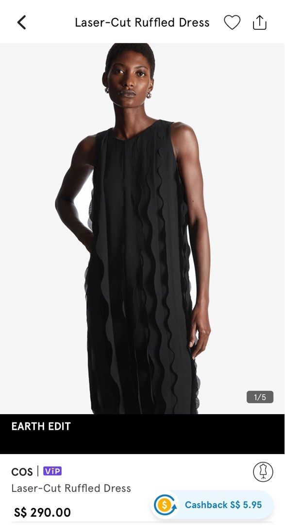 COS Laser Cut Ruffle Dress