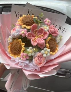 Crochet Flower Bouquet LARGE (Version 2)
