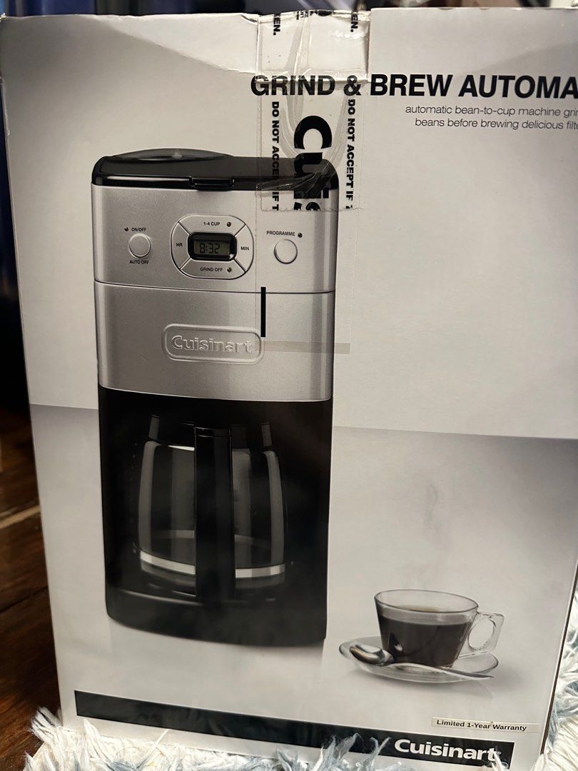 Cusinart grind and brew automatic, TV & Home Appliances, Kitchen