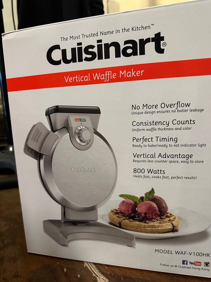 Cusinart vertical waffle maker, TV & Home Appliances, Kitchen