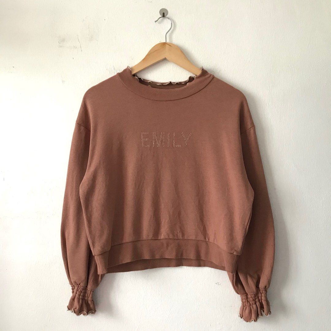 Cute Crop top Sweatshirts Women s Fashion Tops Longsleeves on