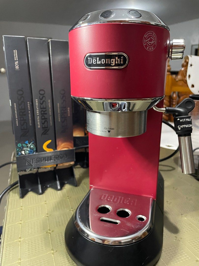 Delonghi Dedica EC685 Red WITH FREEBIES, TV & Home Appliances, Kitchen ...
