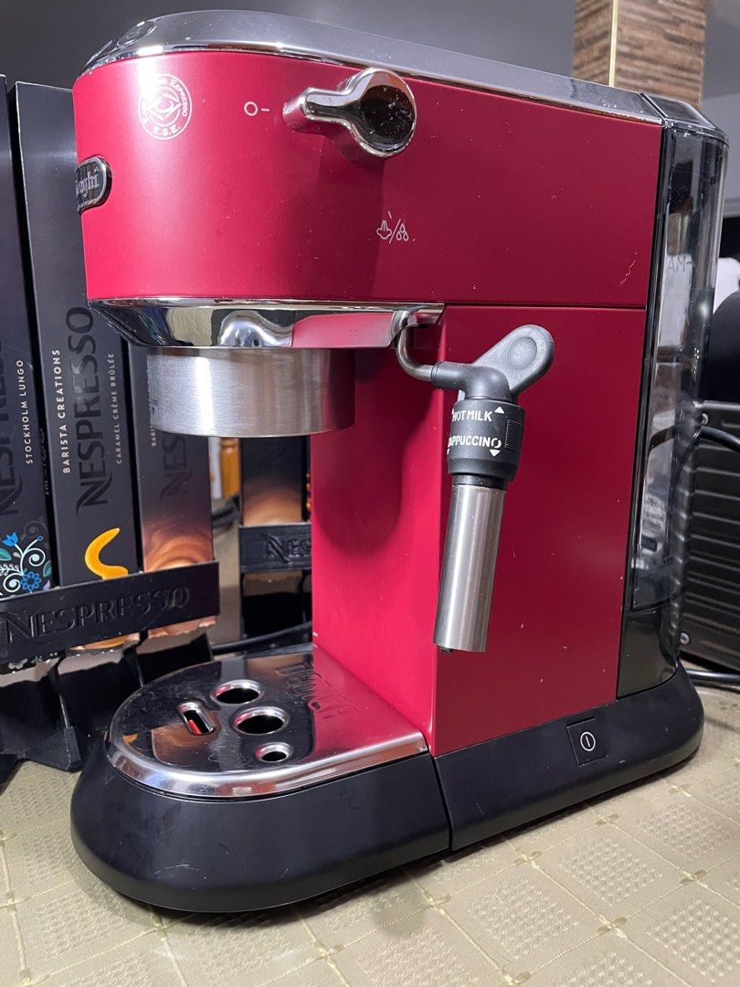 Delonghi Dedica EC685 Red WITH FREEBIES, TV & Home Appliances, Kitchen ...