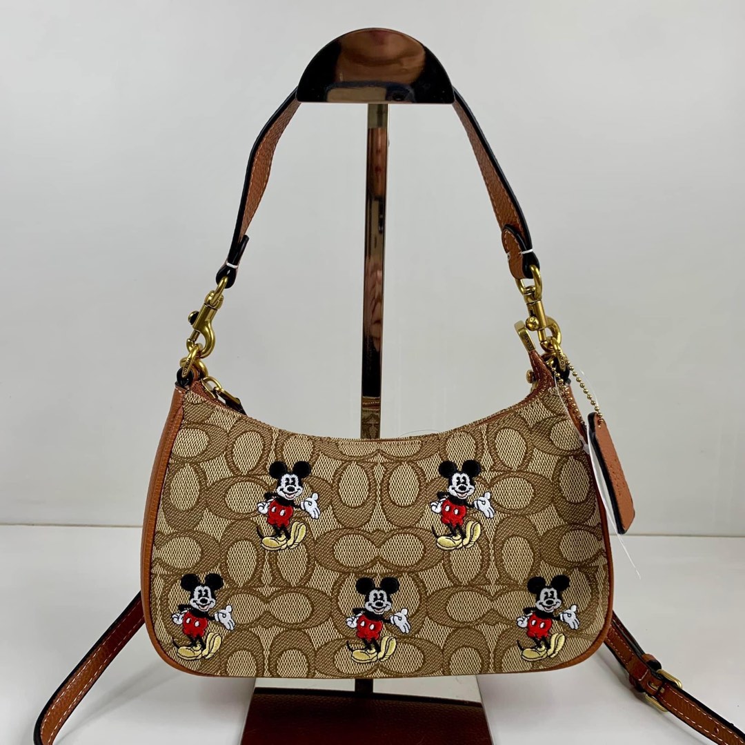 Disney X Coach Teri Shoulder Bag In Signature Jacquard With Mickey