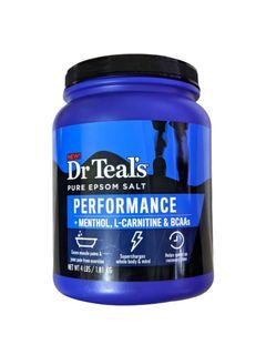 Dr Teal's Pure Epsom Salt Performance Soak with Menthol, L-Carnitine, & BCAAs 1.81kg