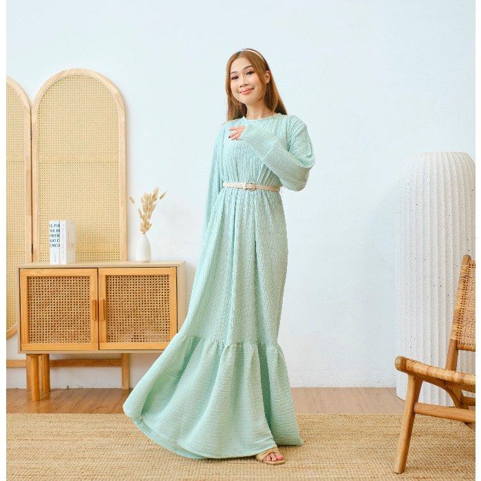 Dress Kulit Kayu Free Size Ropol Kaki Women s Fashion Dresses