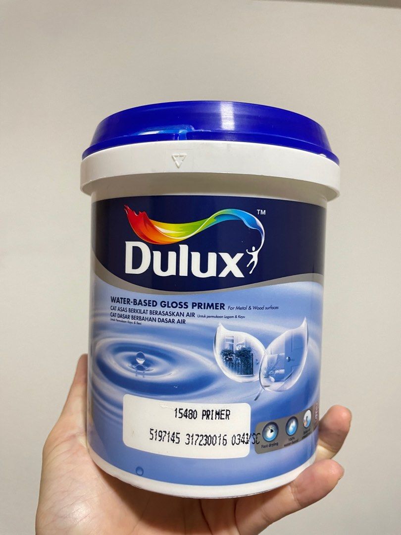 Dulux Waterbased Gloss Primer, Furniture & Home Living, Home