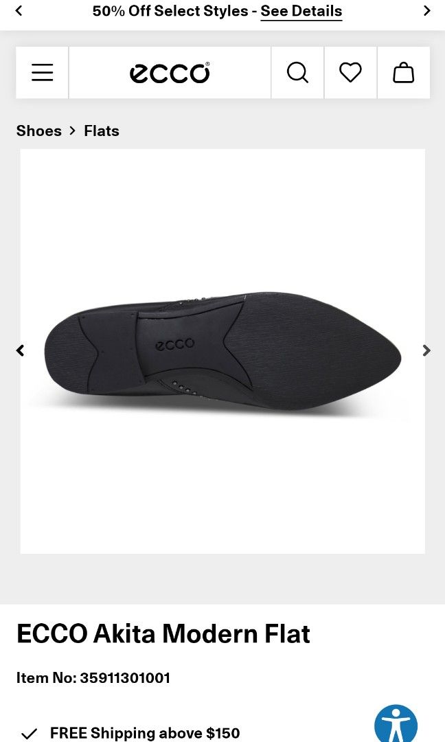Ecco black leather flat w gunmetal gray studs Women s Fashion
