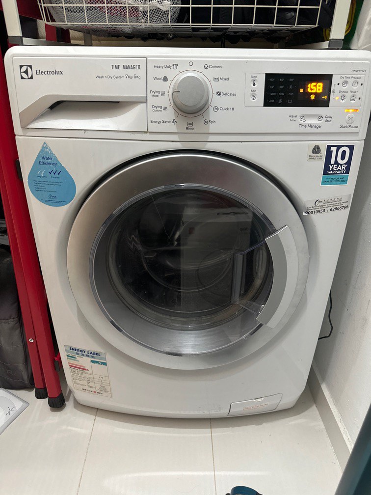 Electrolux washer dryer (7kg/5kg), TV & Home Appliances, Washing