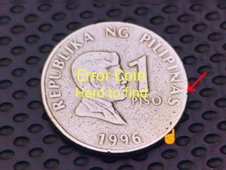 Error Coin's 1 Piso 1996 Jose Rizal & Also Hard To Find Now