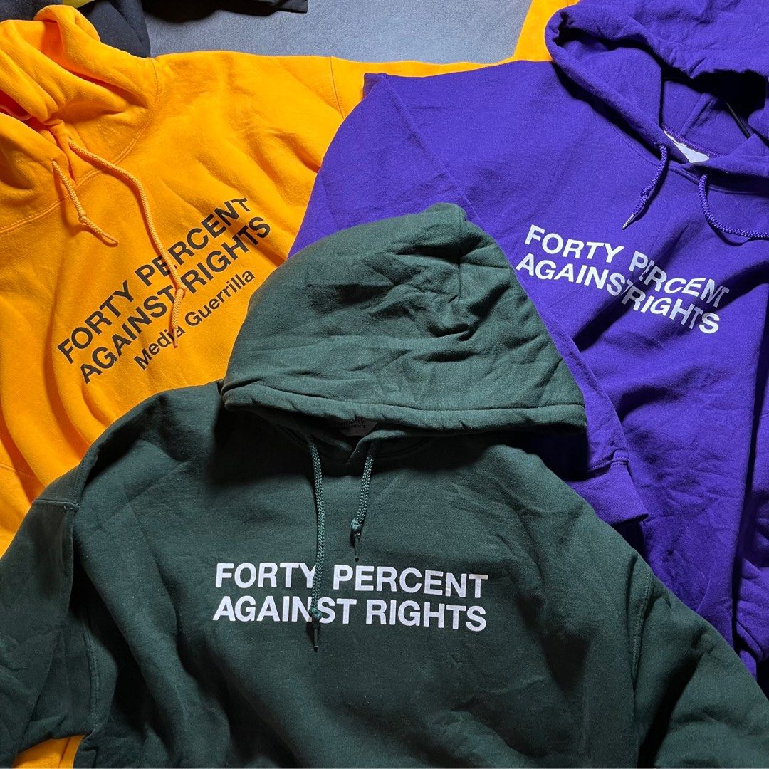 FORTY PERCENT AGAINST RIGHTS FPAR HOODIE, 男裝, 上身及套裝, 衛衣