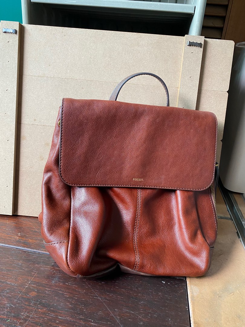 Fossil Claire Backpack Brown Leather