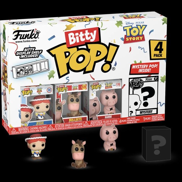 Funko Bitty Pop! Toy Story 4 - Jessie, Bullseye, Hamm & Mystery