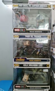 Funko Pop Gold Chrome Iron Man, Loki, Captain America, Groot, Hulk