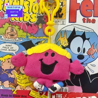 Ganci Mr Men Little Miss Chatterbox Original Ganci Boneka Little Miss Chatterbox Keychain