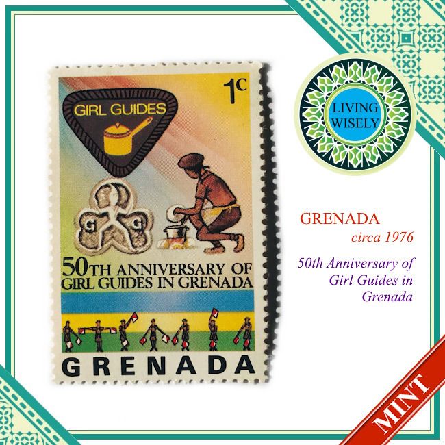 Grenada circa 1976 50th Anniversary of Girl Guides in Grenada Stamp