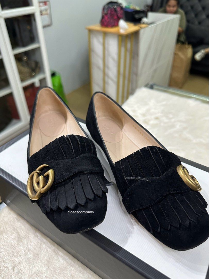 Gucci marmont kiltie loafer pump discount