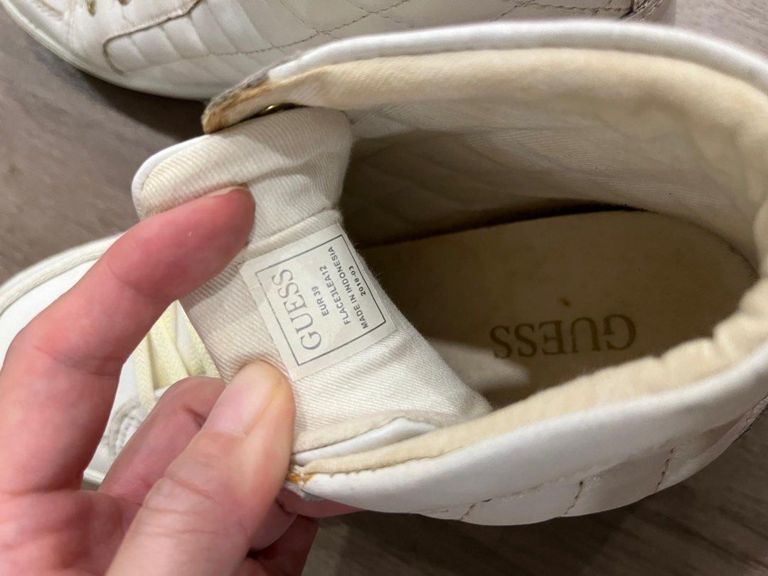 Guess white studded sneakers