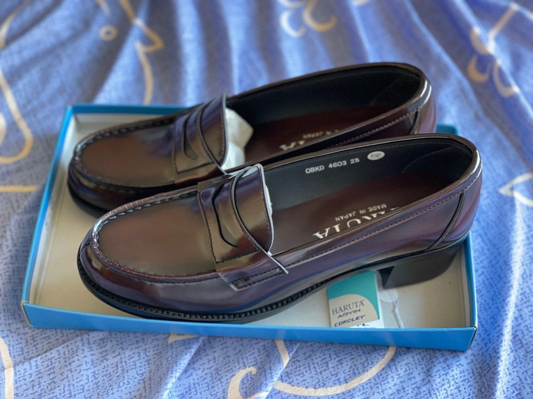 Haruta 4603 Loafers樂福鞋棕色25碼100%全新日本製造, 女裝, 鞋