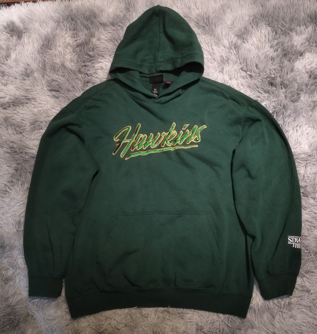 Hawkins Stranger Things x H M Hoodie Men s Fashion Activewear on