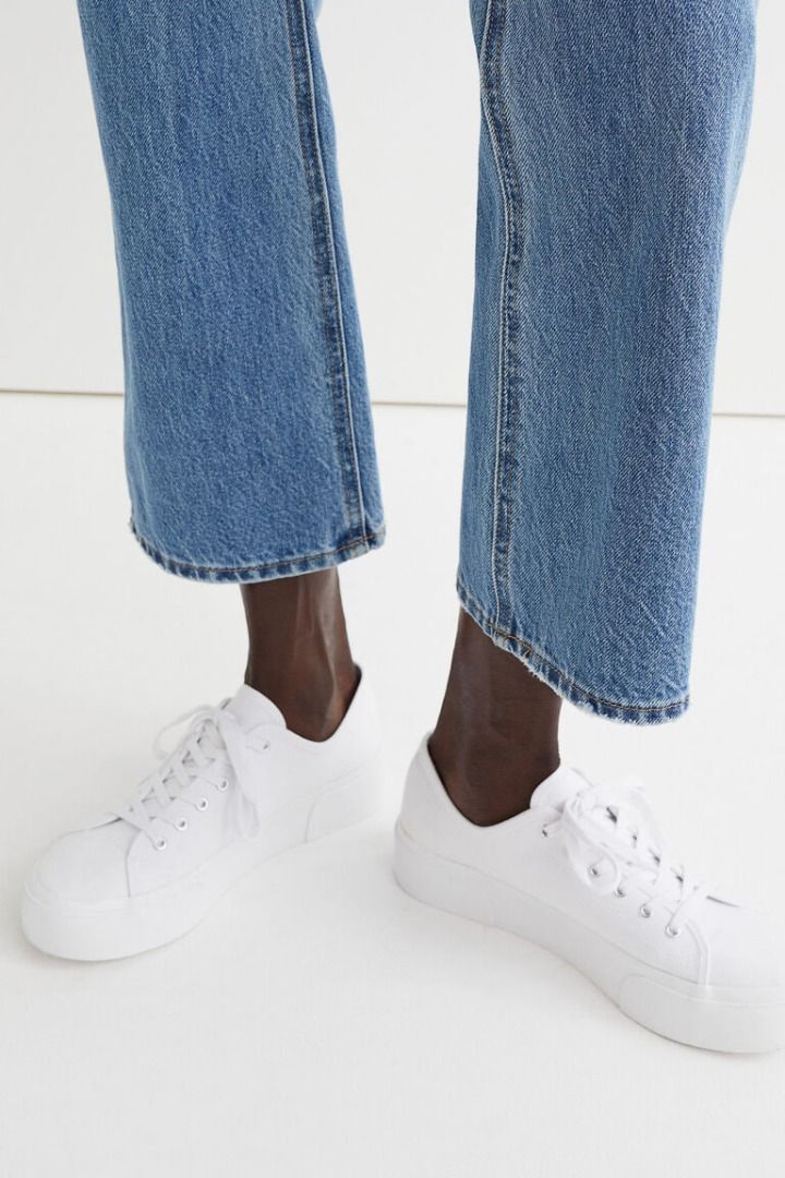 H&m White Slip On Platform Trainers H&M Sneakers Platform White