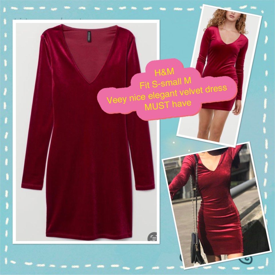 Flash sales TODAY ONLY super worthy deal H M stretch velvet dress